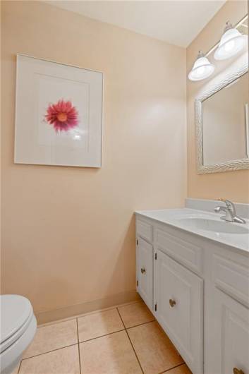 Half bath on main level.