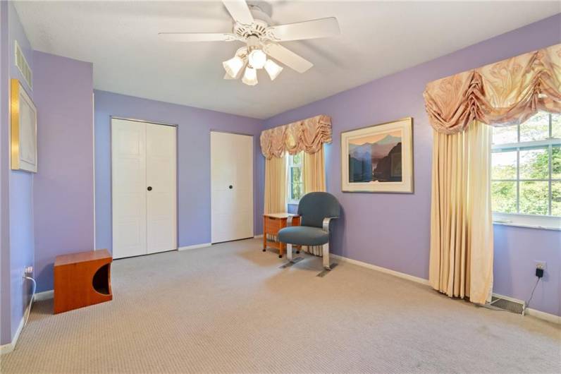 Primary bedroom on upper level.