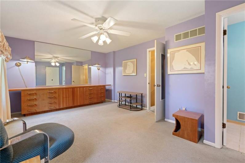 Primary bedroom on upper level.