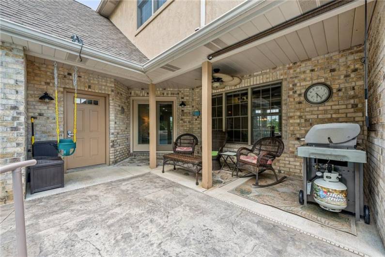 A covered back patio for those 