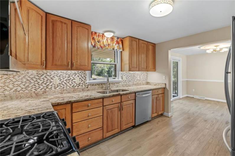 Loads of counterspace and cabinetry.