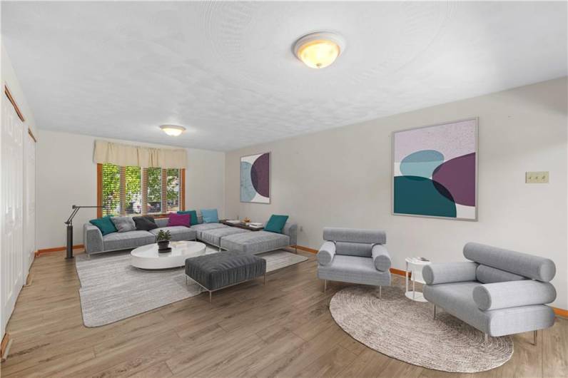 This beautiful family room is a perfect space to gather with family and friends.