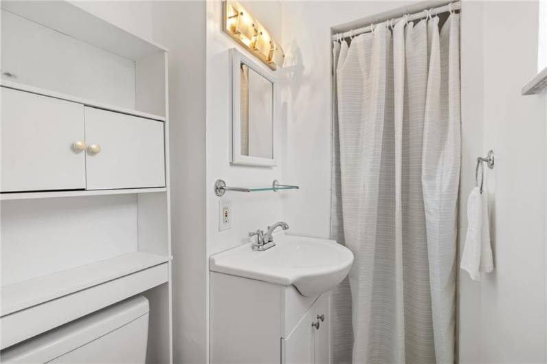 Bathroom with shower in second bedroom