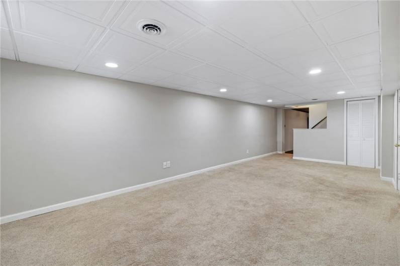 View of game room without staging.