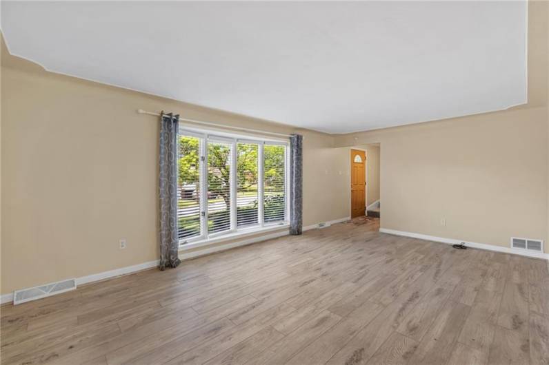 Living room view without staging.