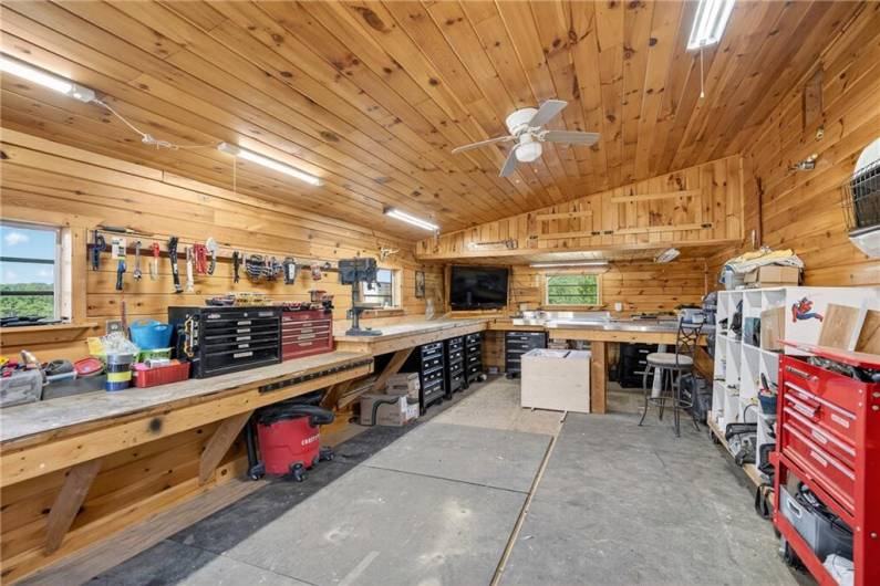 T&G walls, heated