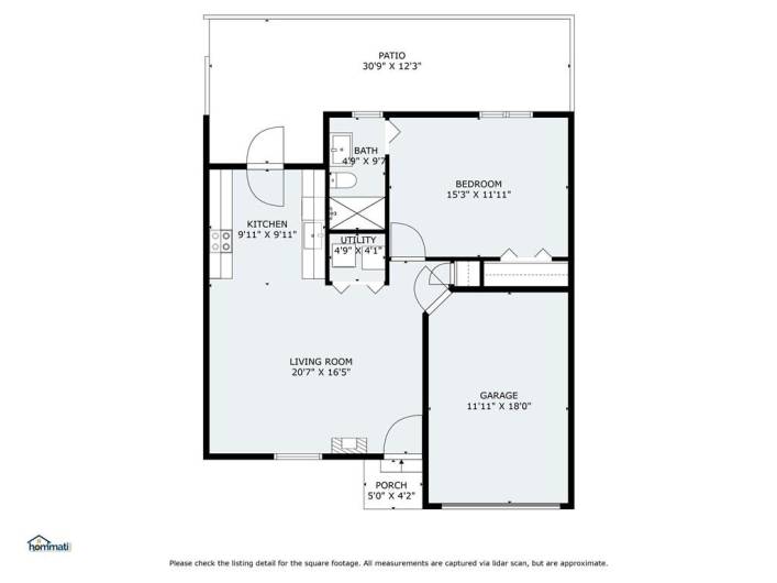 Floor plan with room dementions