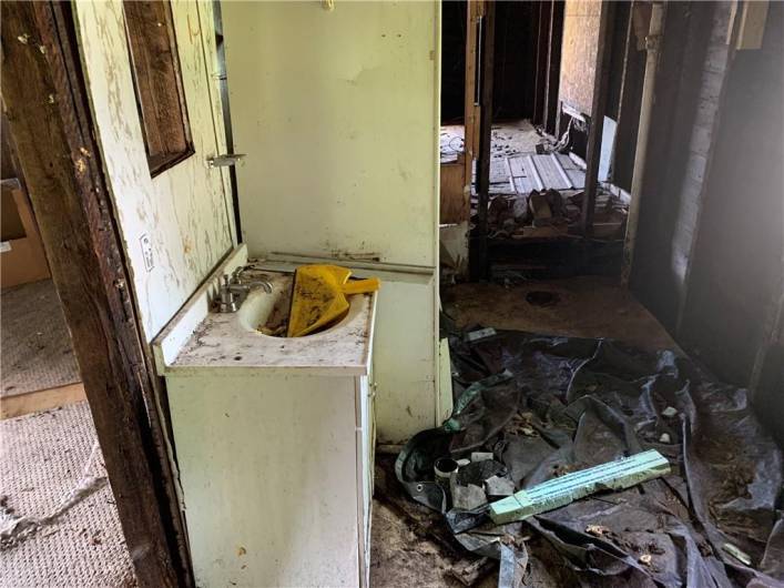 Gutted bathroom upstairs