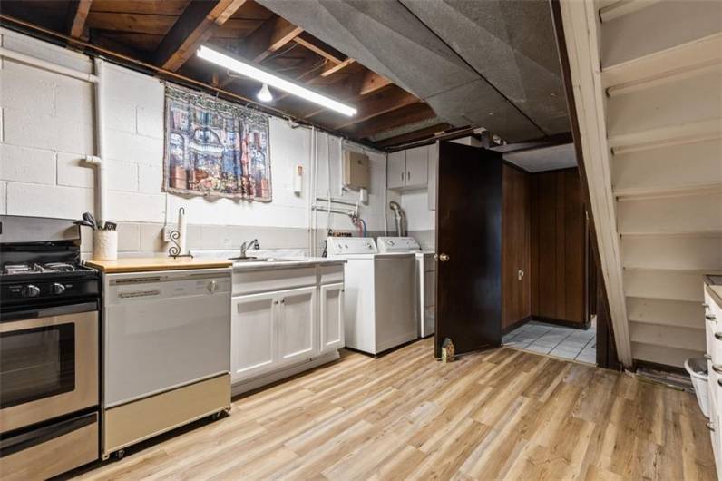 Kitchen/laundry room on first floor