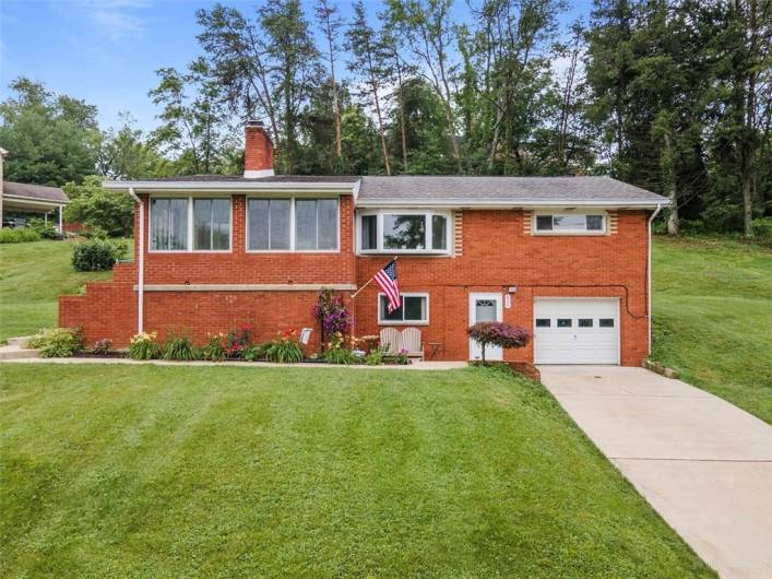 All brick home with large back yard