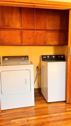 Laundry is on main floor in second bedroom.