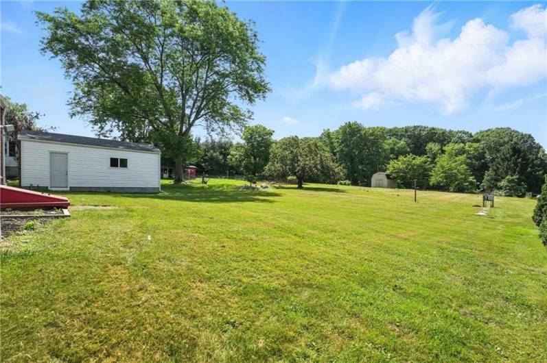 Backyard is one acre