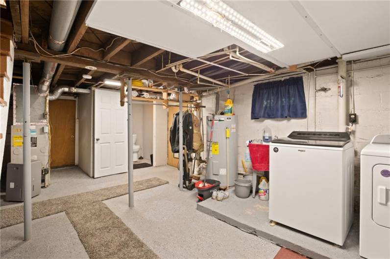 Pellet Stove in Basement