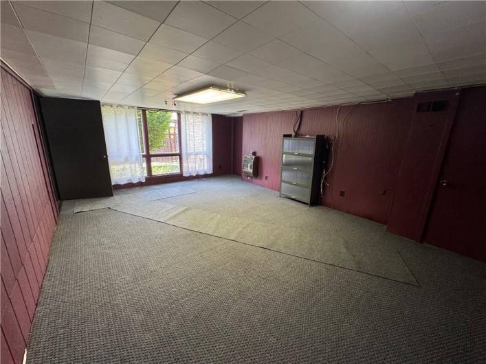 game room area in lower level-possibly theatre rm