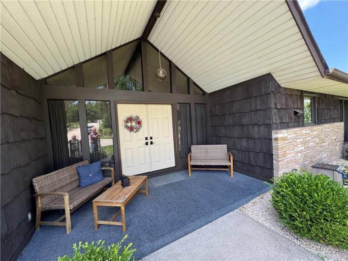 Lovely front porch and fenced yard