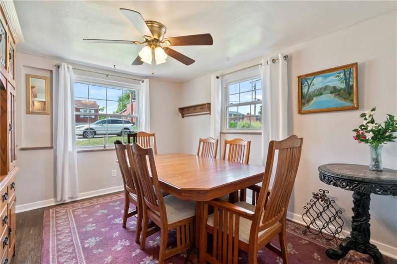 Great Natural Light Streams into the Dining Room