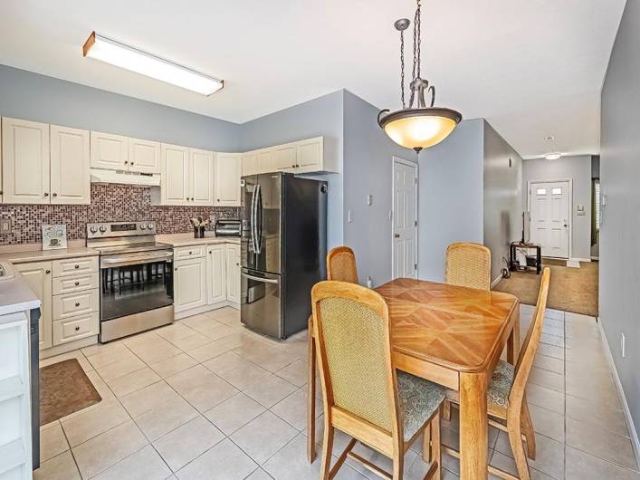 Kitchen/dining area.  Pleasing design.