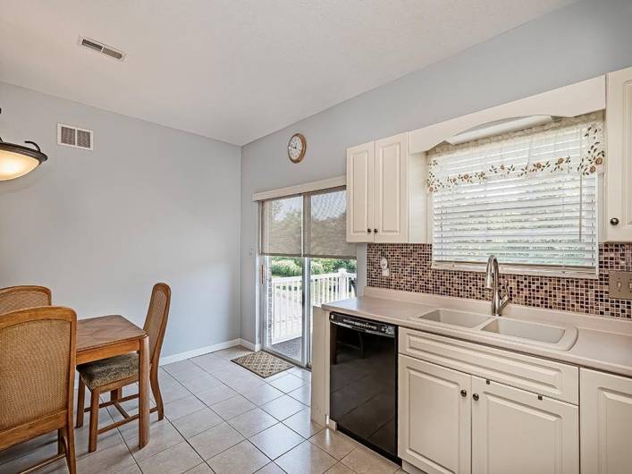The slider doors lead to the balcony style deck.