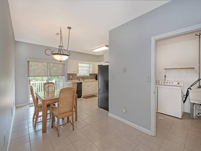 Laundry and mechanical area off the kitchen between the garage and the home.