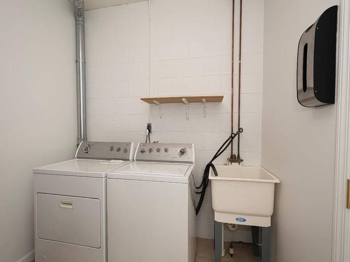 The washer and dryer convey.