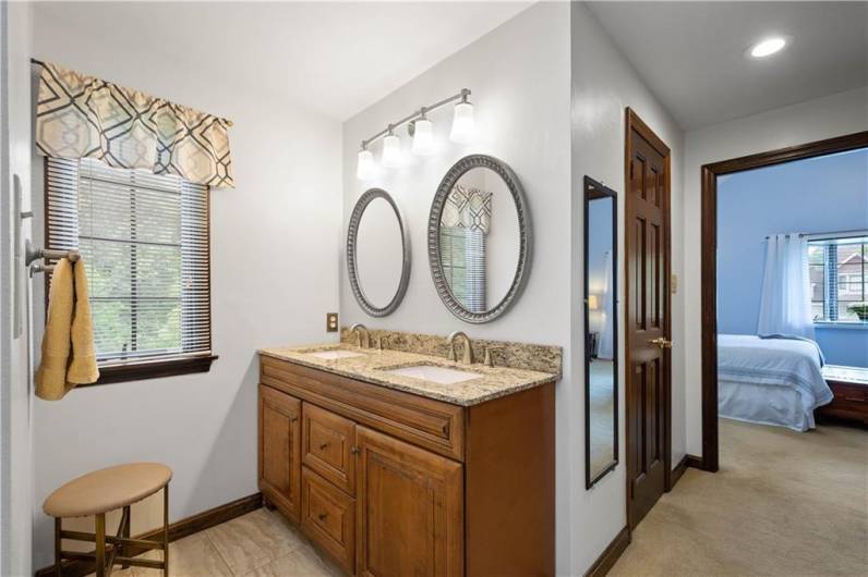 New dual sink vanity, light fixture, and mirrors to spruce up the owners bath!