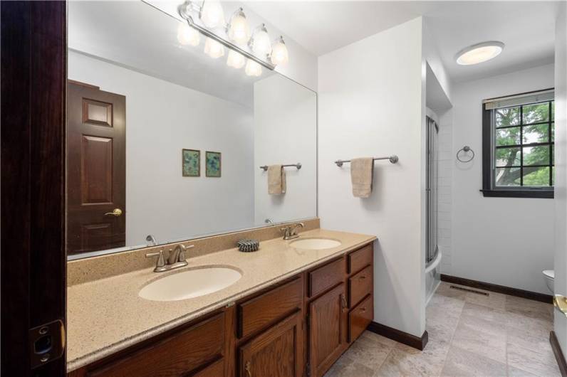 Upstairs hallway full bath has been updated as well!