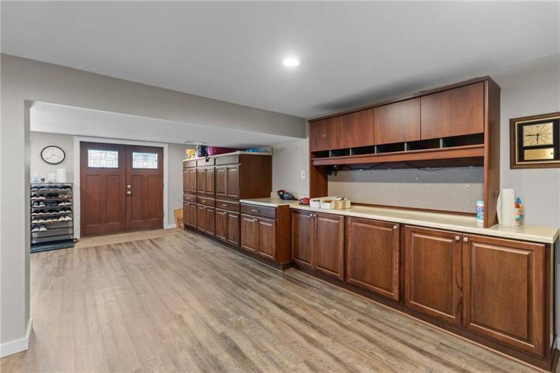 Space for crafting or hobby area.