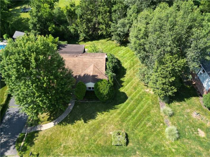 Aerial of Private Yard