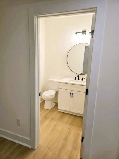 Basement half bath.