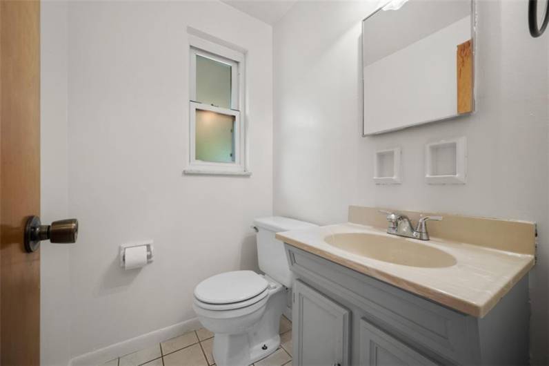 Half bathroom on the main floor.