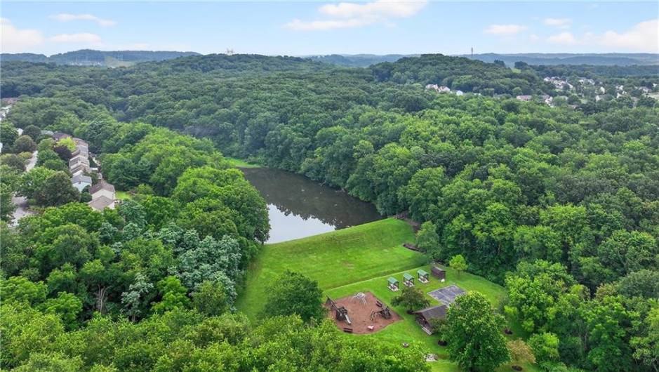 Here's a shot of the lake and the park!