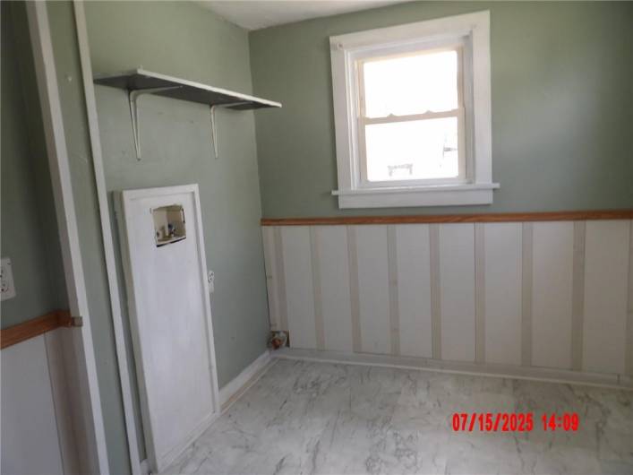 LAUNDRY AREA OFF KITCHEN