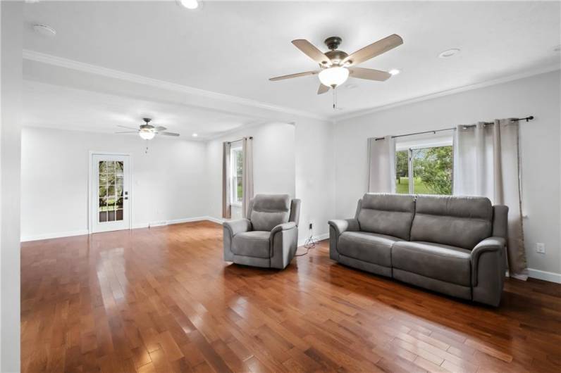 Living room and dining are OPEN