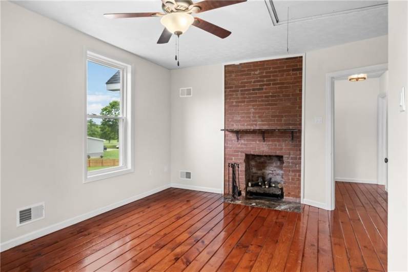 Decorative fireplace in the Primary bedroom