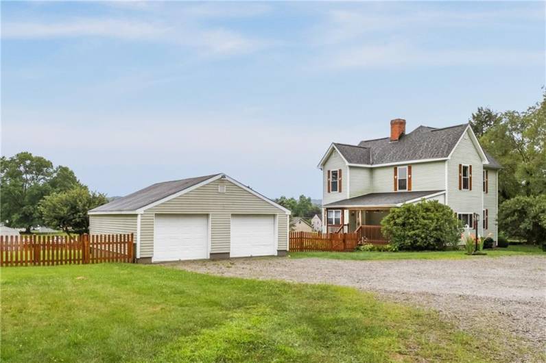 Huge 2 car Detached garage and extra large gravel driveway for extra parking~
