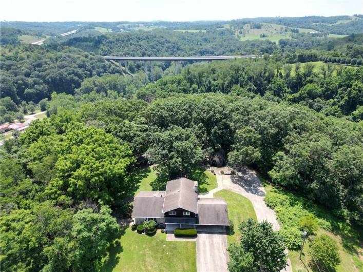Aerial View of Private Backyard!