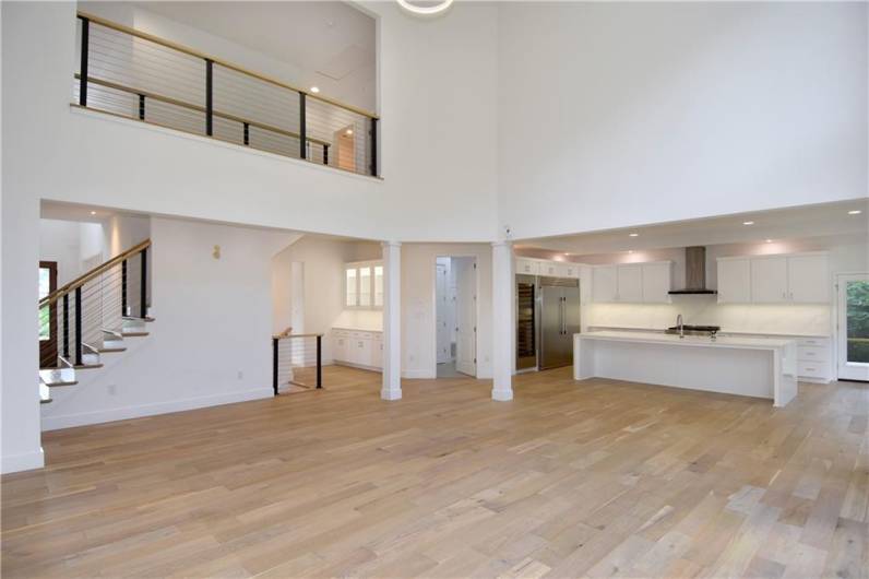 Another view of family room showing the open floor plan.
