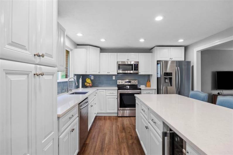 Wine Fridge and Stainless Appliances