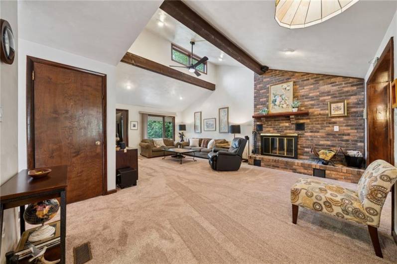 spacious family room