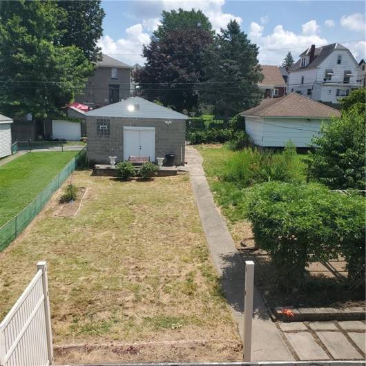 Fenced in back yard.