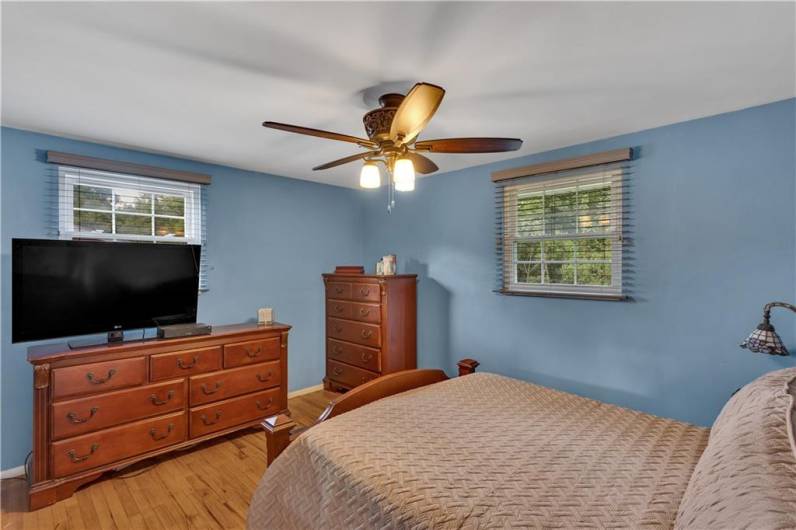 2nd spacious bedroom with hardwood flooring