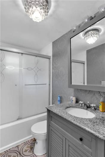 Updated full bathroom on main level