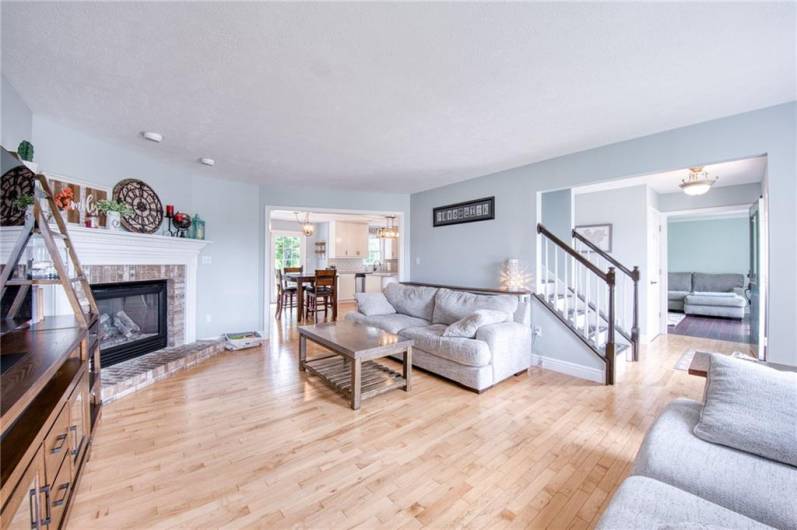 Large family room with fireplace!