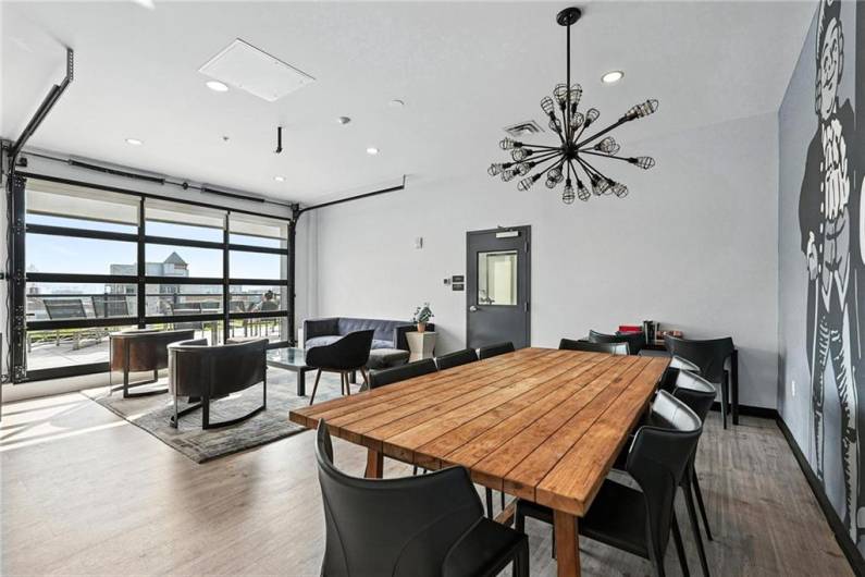Community room on upper level