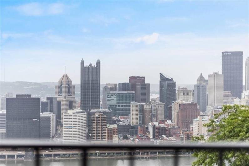 View of downtown Pittsburgh directly from your patio