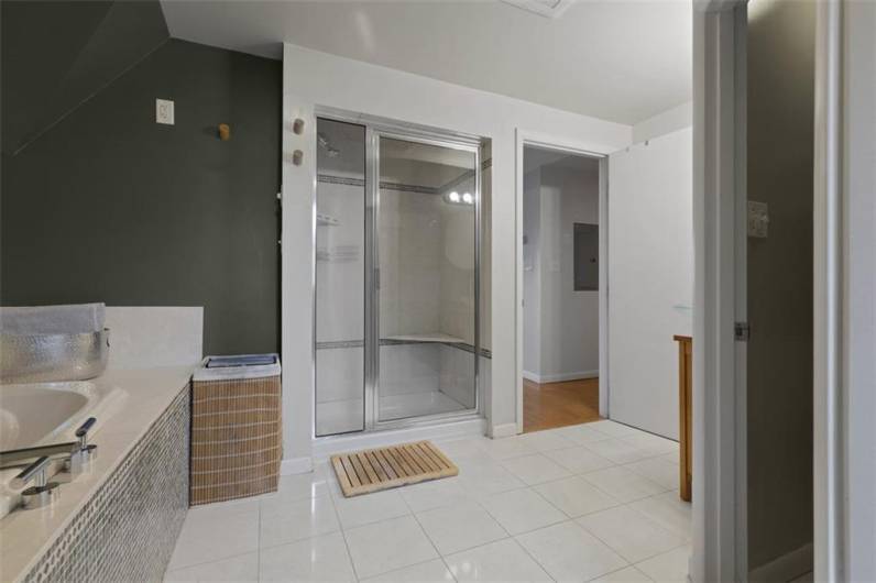 Glass enclosed shower