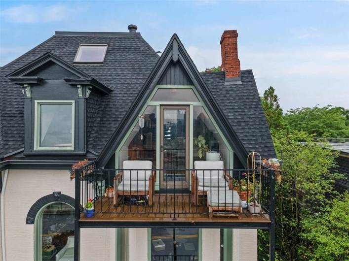 Watch every sunrise and sunset from the private patio with new trex flooring.
