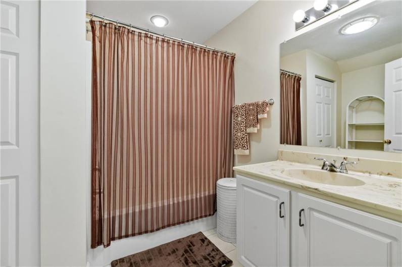 Full Bath on Upper Level