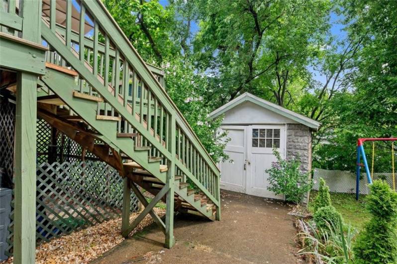 Deck Stairs to Backyard