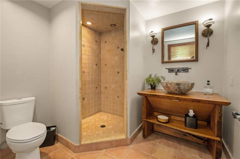 the basement bathroom is a far cry from the "Pittsburgh Potty"!